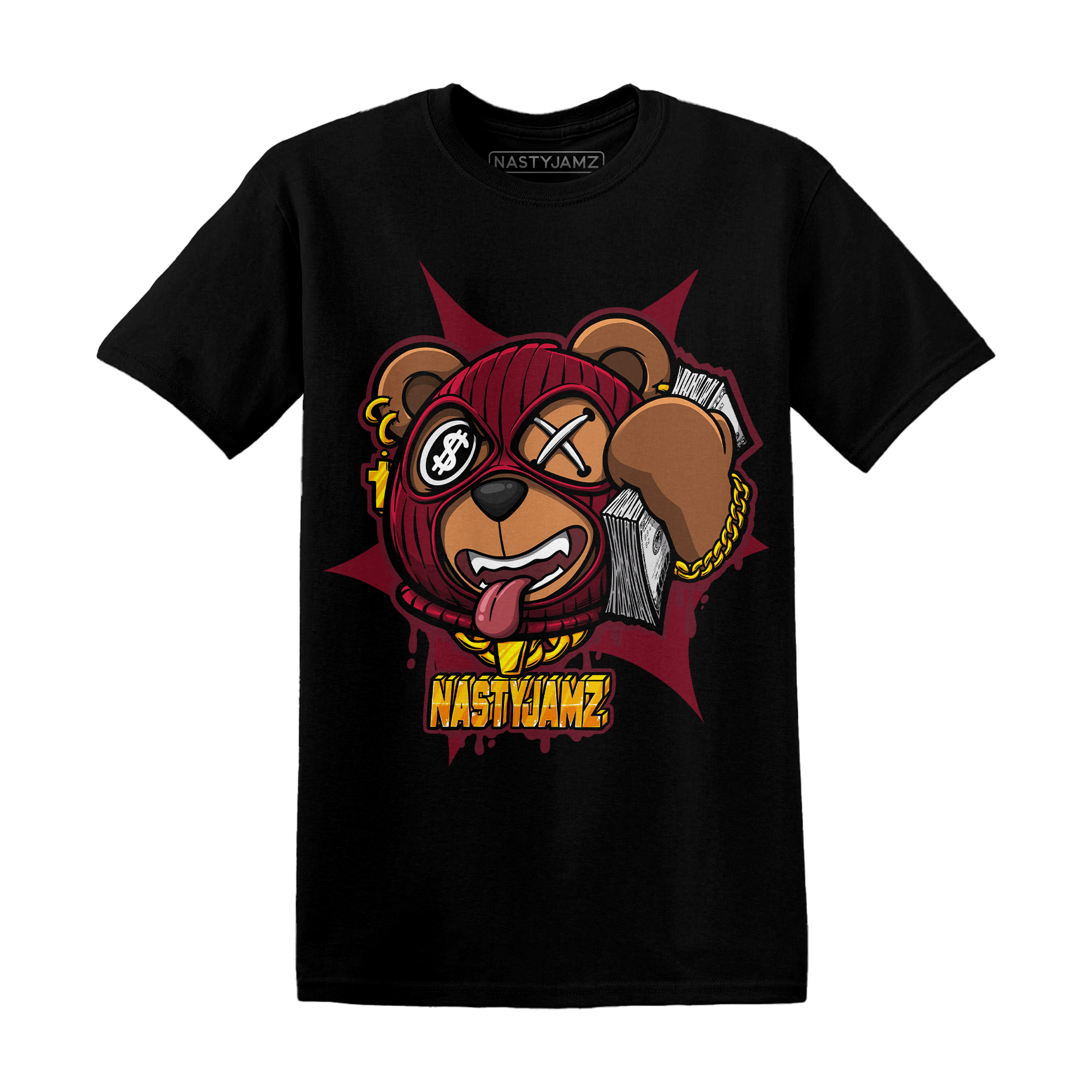 High White Team Red 1s T Shirt Match Money Motive BER - NastyJamz