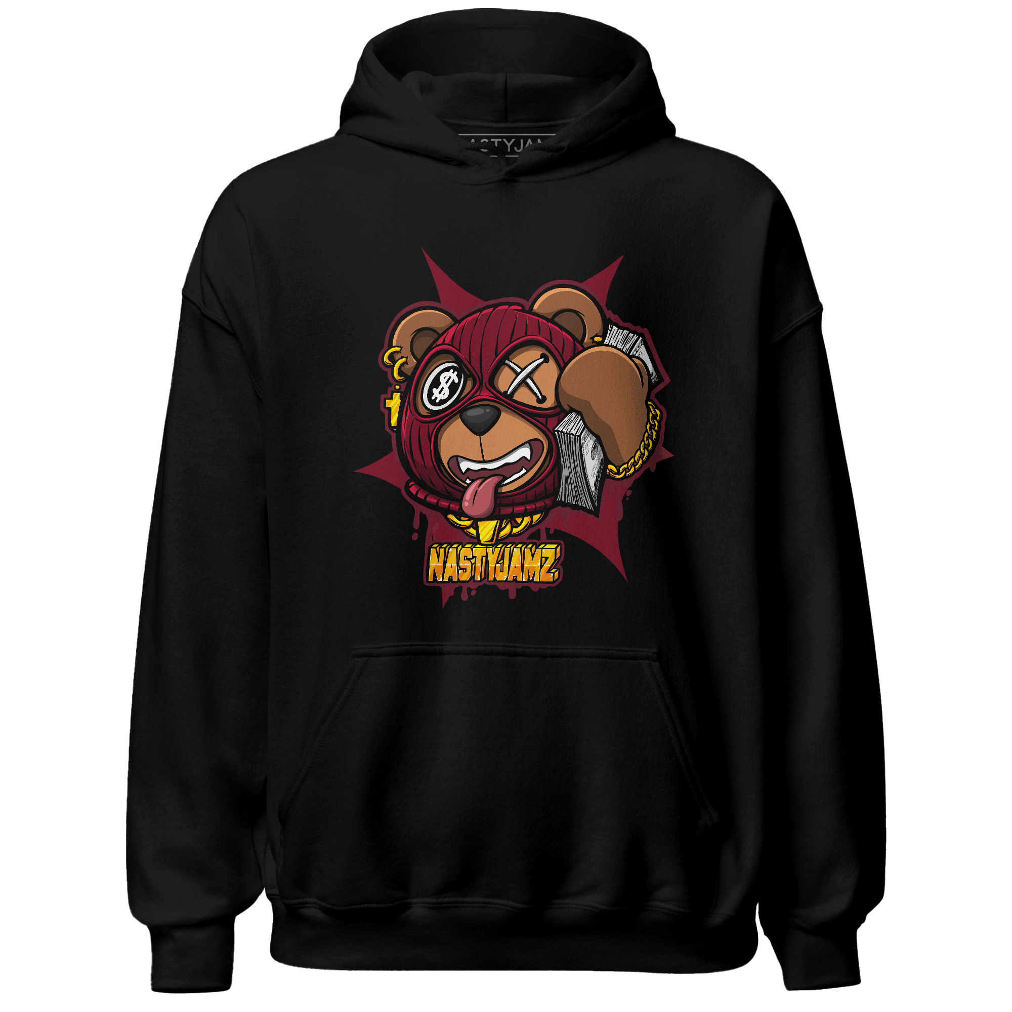 High White Team Red 1s Hoodie Match Money Motive BER - NastyJamz