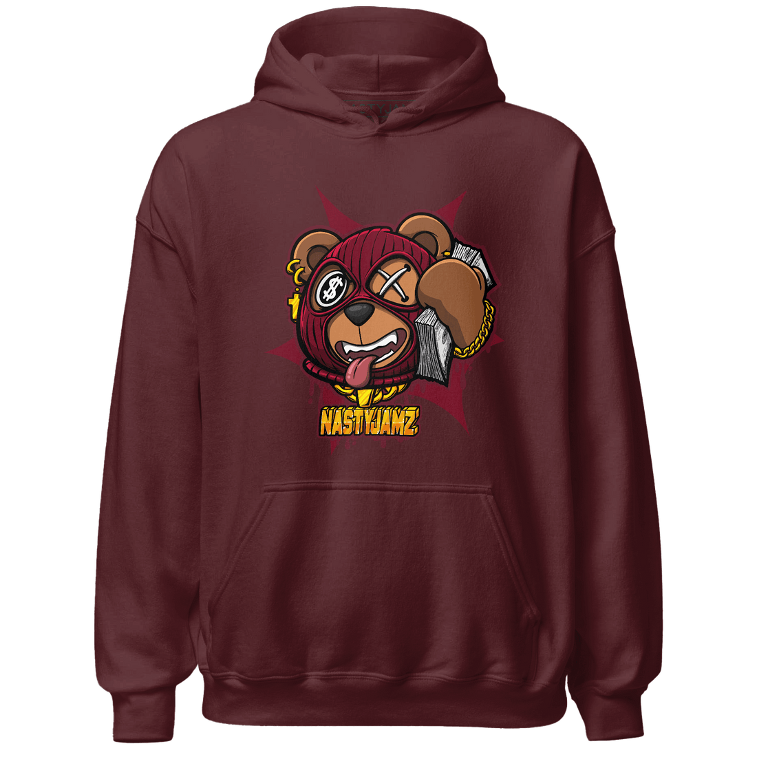 High White Team Red 1s Hoodie Match Money Motive BER - NastyJamz