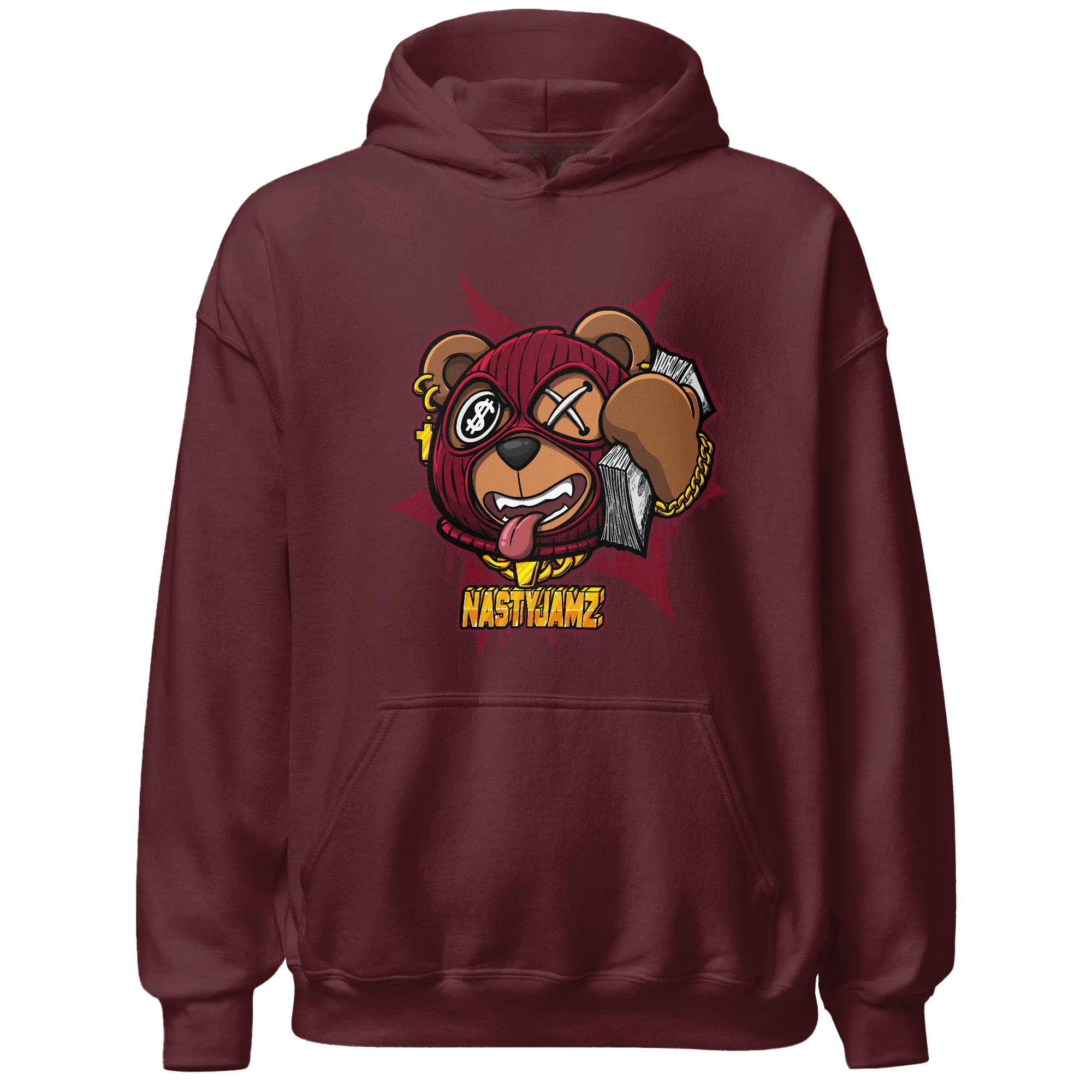 High White Team Red 1s Hoodie Match Money Motive BER - NastyJamz
