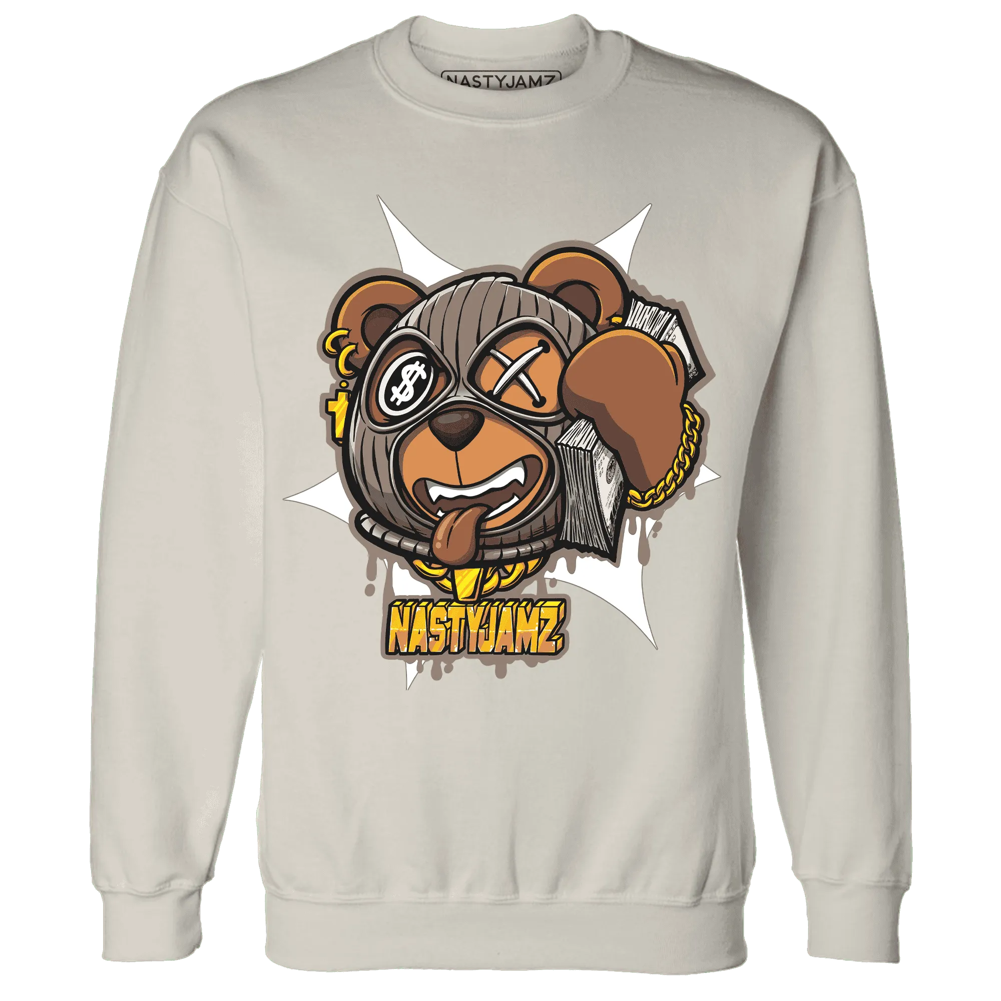 NastyJamz-Low-Mocha-1s-Sweatshirt-Match-Money-Motive-BER