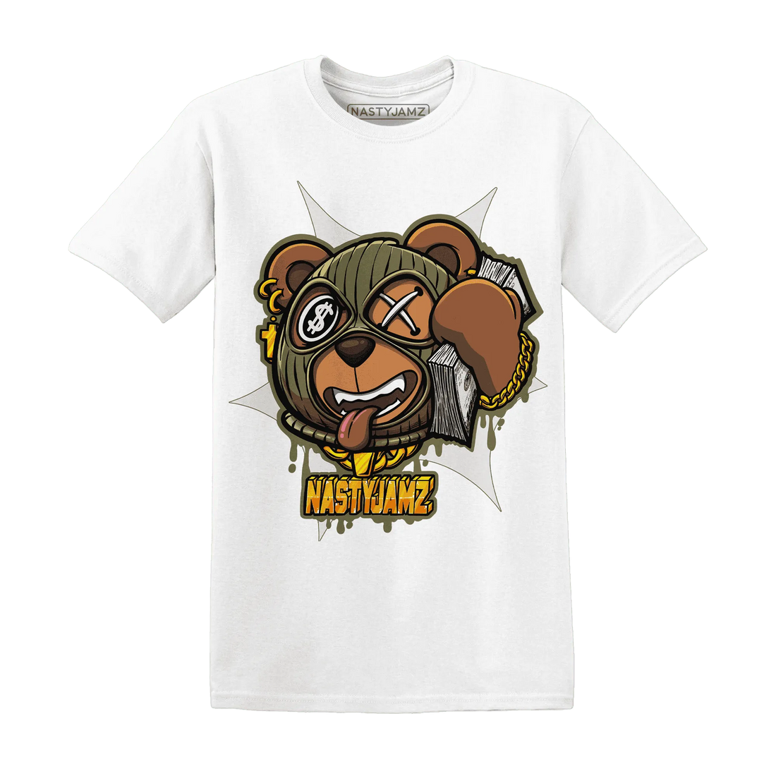NastyJamz-Medium-Olive-1s-T-Shirt-Match-Money-Motive-BER