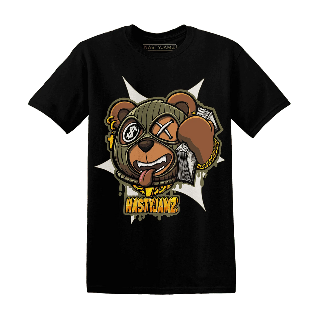 NastyJamz-Medium-Olive-1s-T-Shirt-Match-Money-Motive-BER