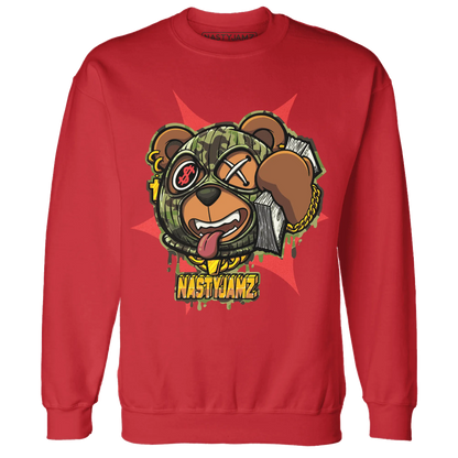 AM-90-Dark-Sage-Solar-Red-NastyJamz-Sweatshirt-Match-Money-Motive-BER