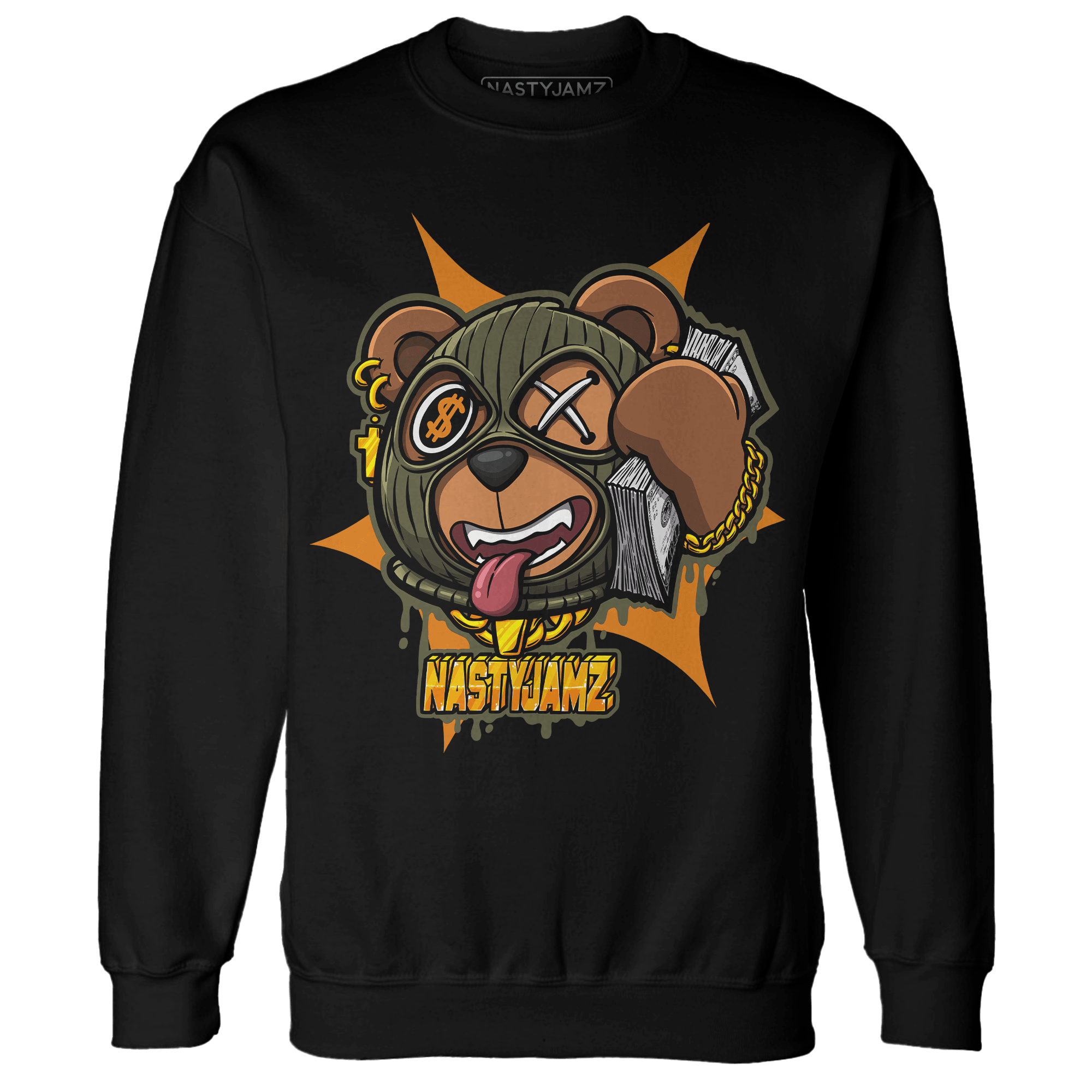 Olive 5s Sweatshirt Match Money Motive BER - NastyJamz