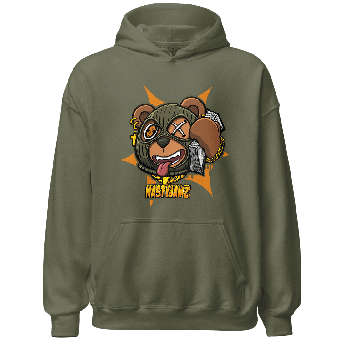 Olive 5s Hoodie Match Money Motive BER - NastyJamz