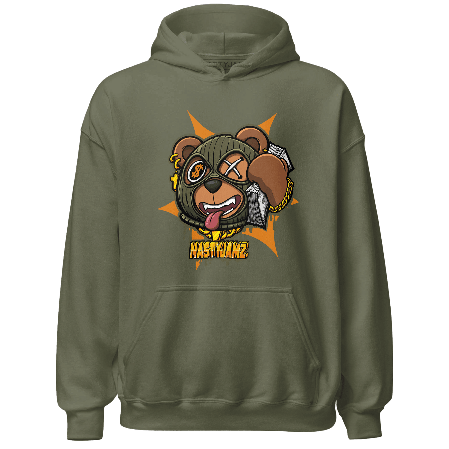 Olive 5s Hoodie Match Money Motive BER - NastyJamz