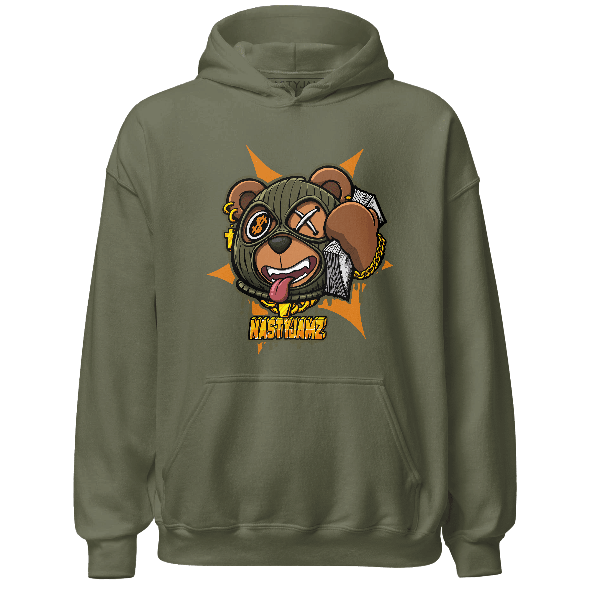 Olive 5s Hoodie Match Money Motive BER - NastyJamz
