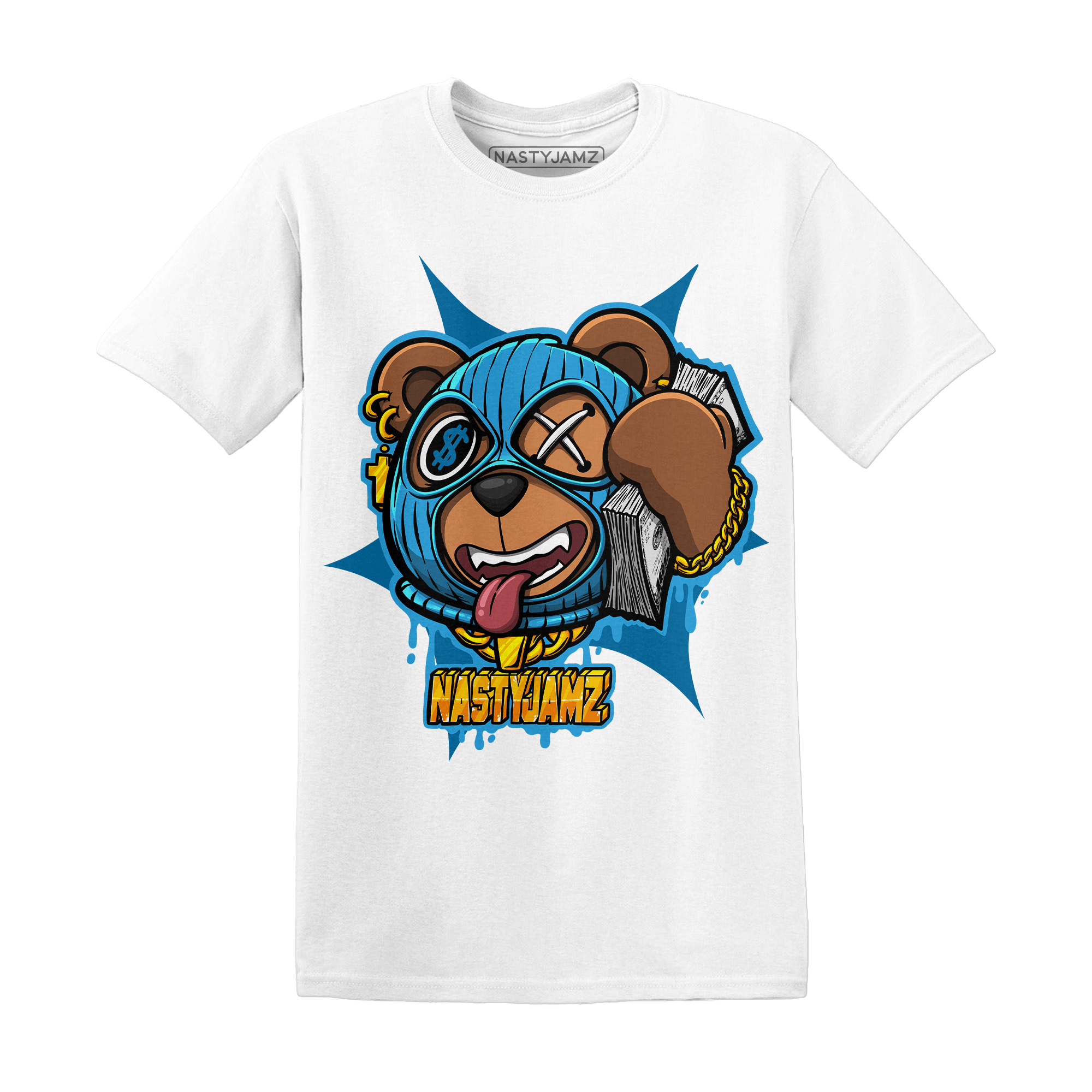 Powder Blue 9s T Shirt Match Money Motive BER - NastyJamz