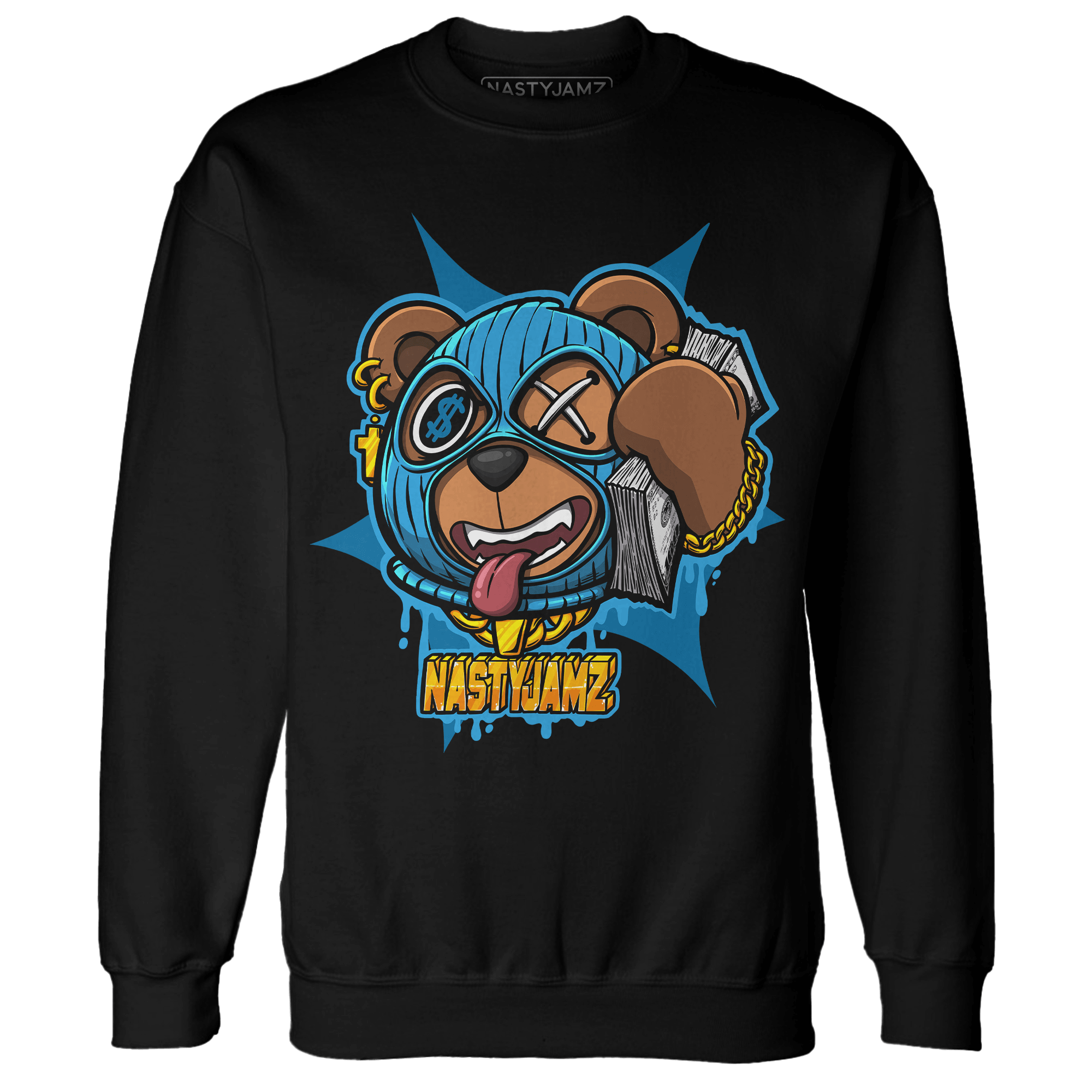 Powder Blue 9s Sweatshirt Match Money Motive BER - NastyJamz