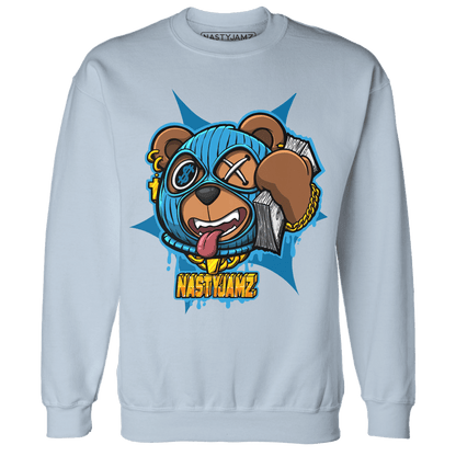Powder Blue 9s Sweatshirt Match Money Motive BER - NastyJamz