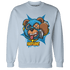 Powder Blue 9s Sweatshirt Match Money Motive BER - NastyJamz