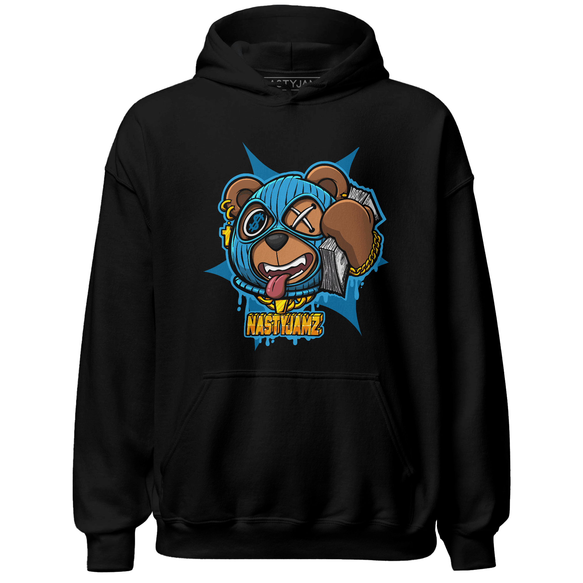 Powder Blue 9s Hoodie Match Money Motive BER - NastyJamz