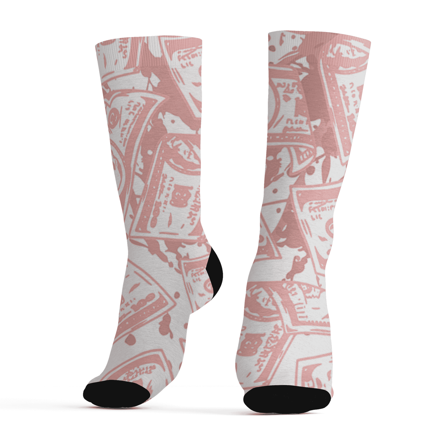 Low Legend Pink 11s Socks Match Money Motive BER 3D All-Over Print - NastyJamz