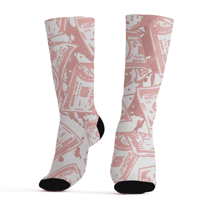 Low Legend Pink 11s Socks Match Money Motive BER 3D All-Over Print - NastyJamz