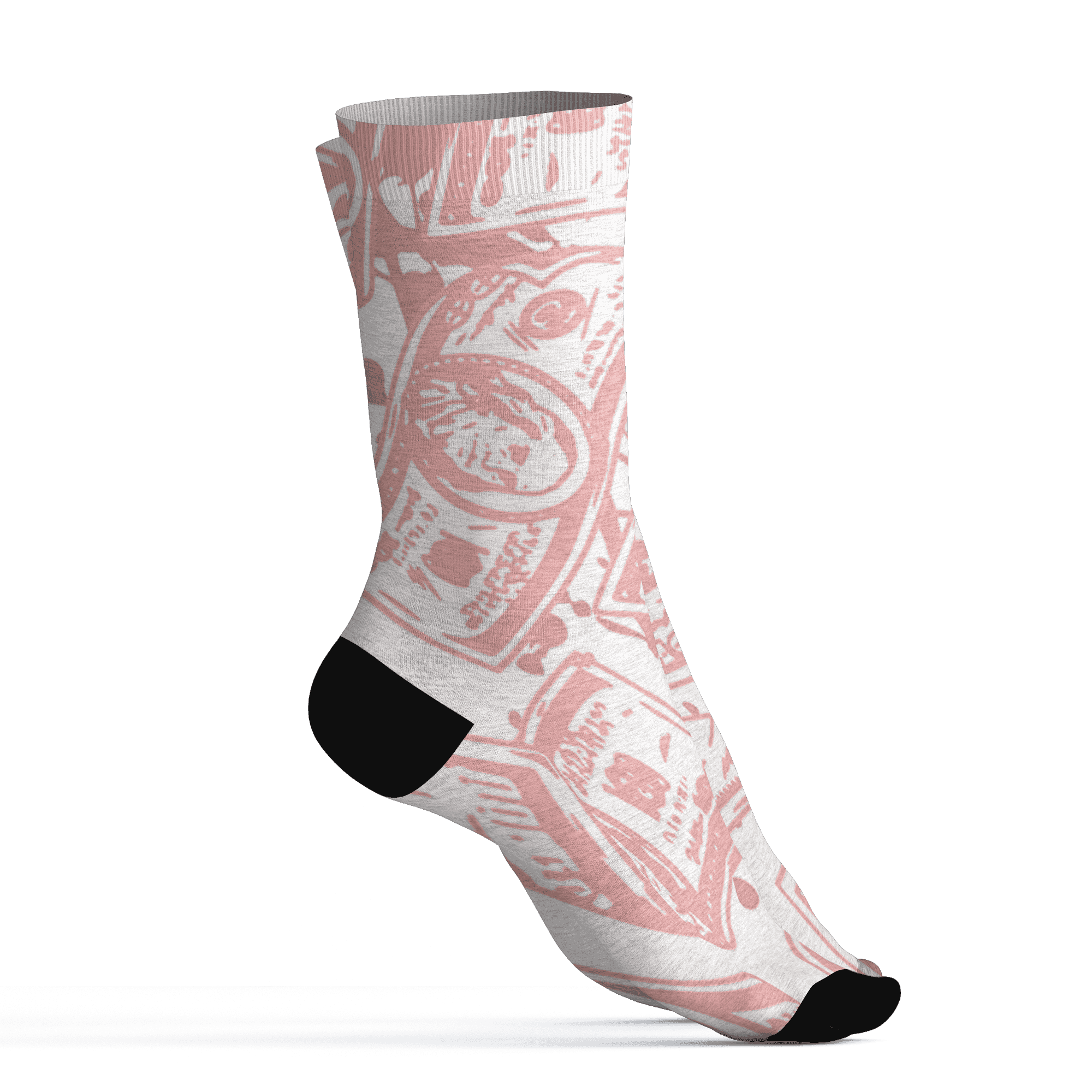 Low Legend Pink 11s Socks Match Money Motive BER 3D All-Over Print - NastyJamz