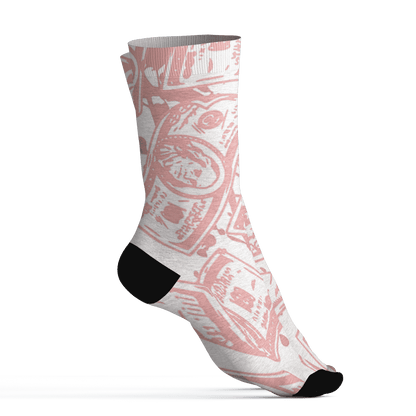 Low Legend Pink 11s Socks Match Money Motive BER 3D All-Over Print - NastyJamz