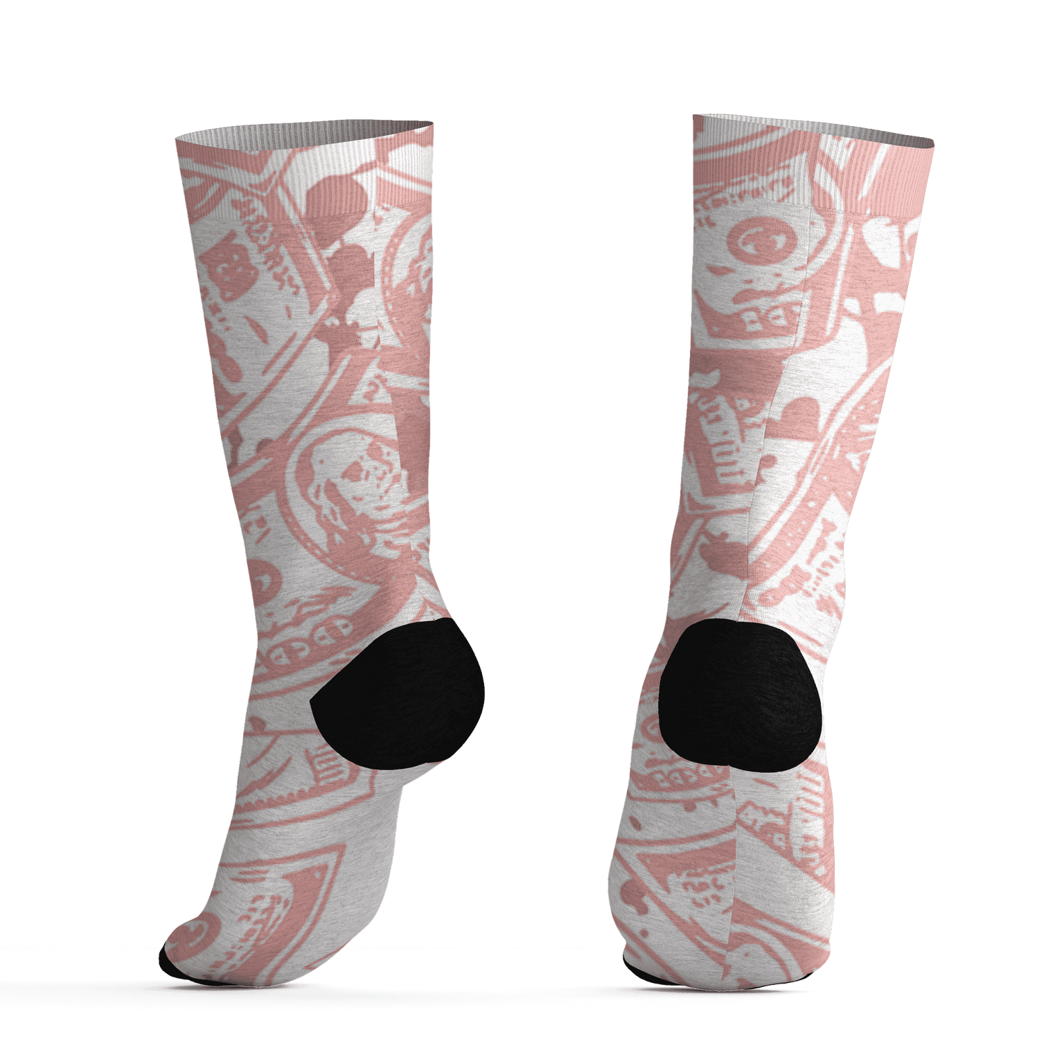 Low Legend Pink 11s Socks Match Money Motive BER 3D All-Over Print - NastyJamz