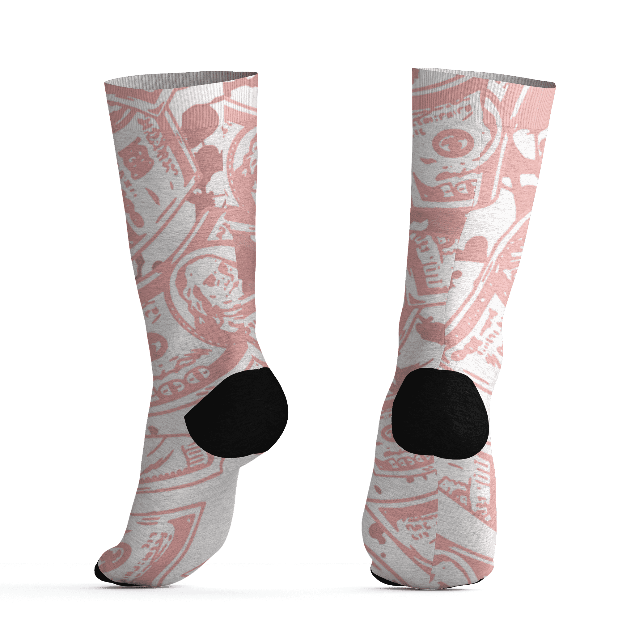 Low Legend Pink 11s Socks Match Money Motive BER 3D All-Over Print - NastyJamz