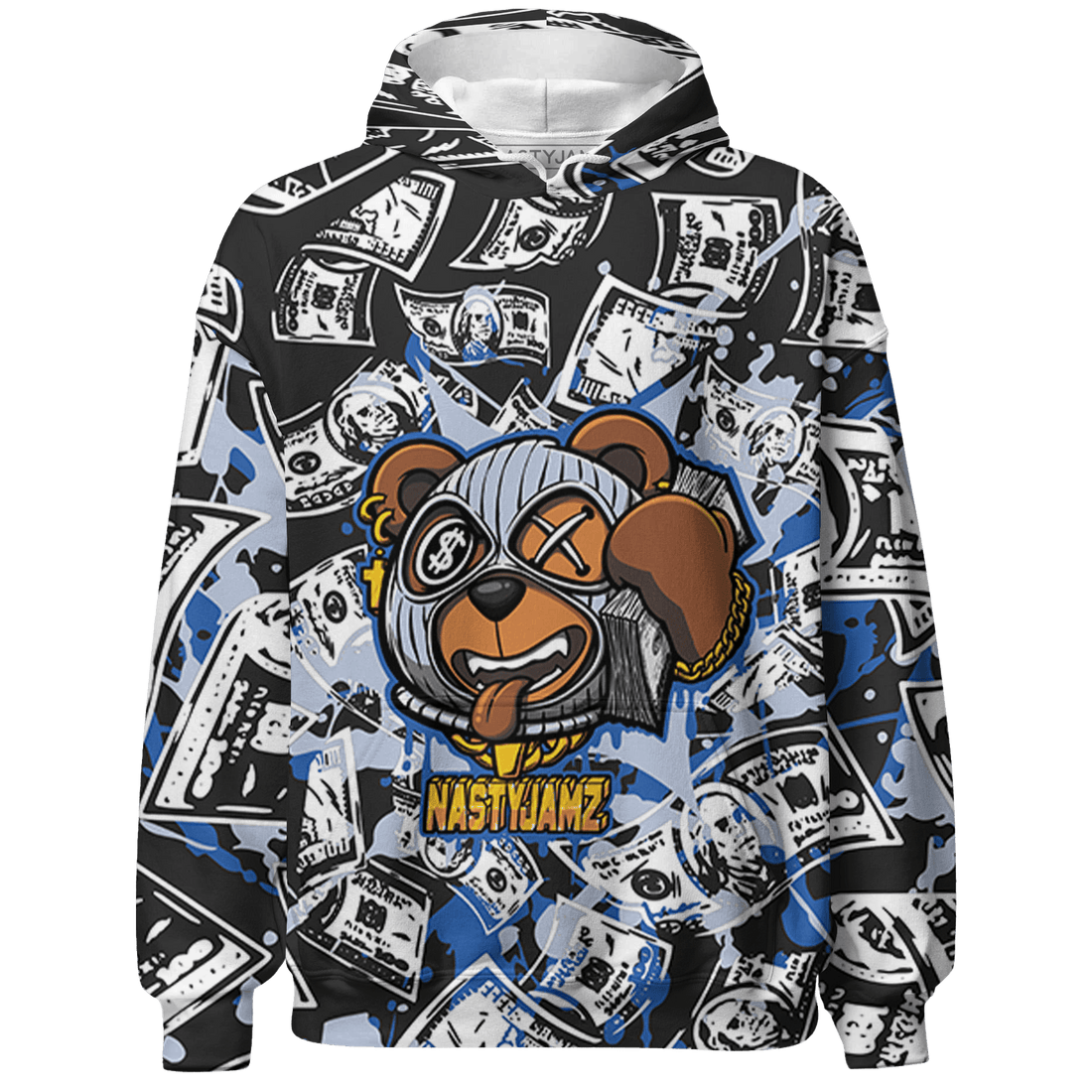 Low Space Jamz 11s Hoodie Match Money Motive BER 3D All-Over Print - NastyJamz