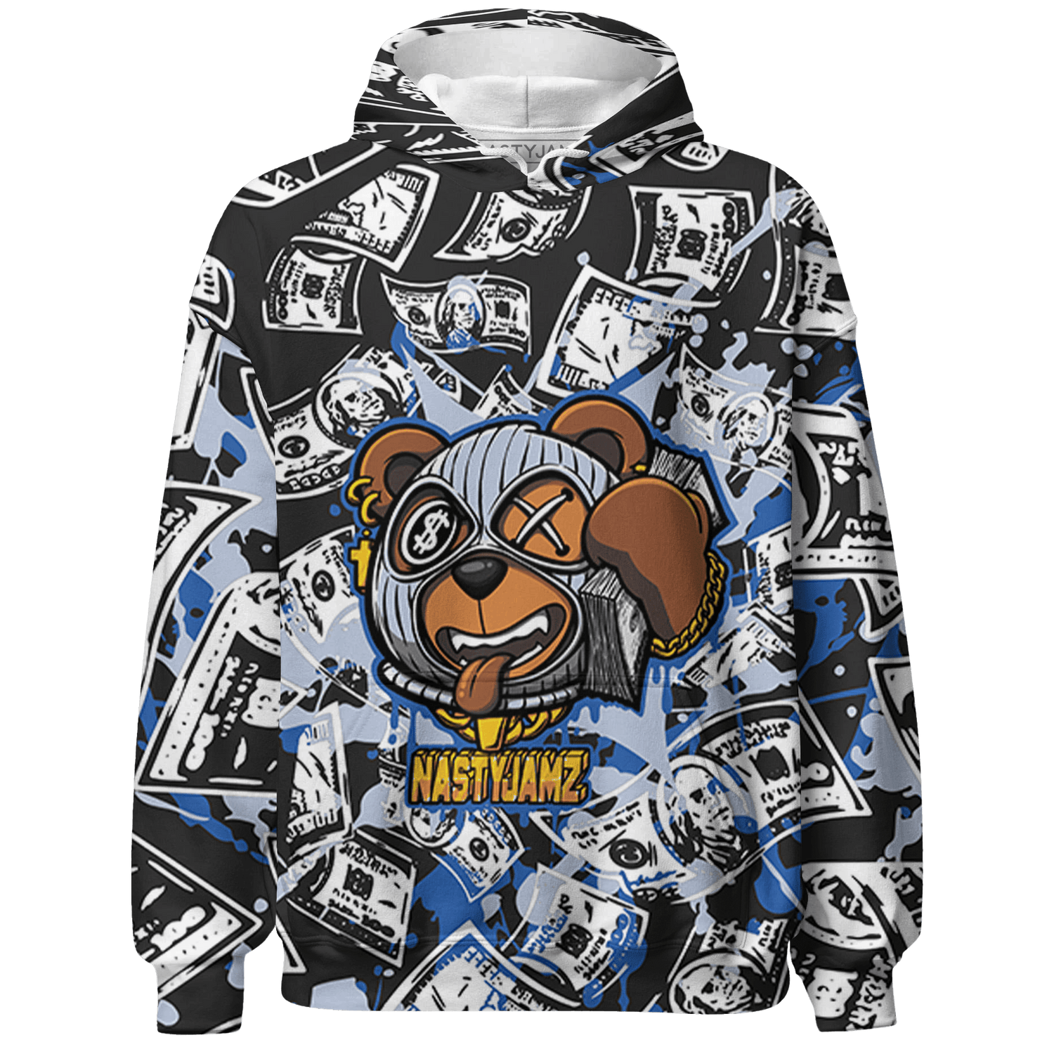Low Space Jamz 11s Hoodie Match Money Motive BER 3D All-Over Print - NastyJamz