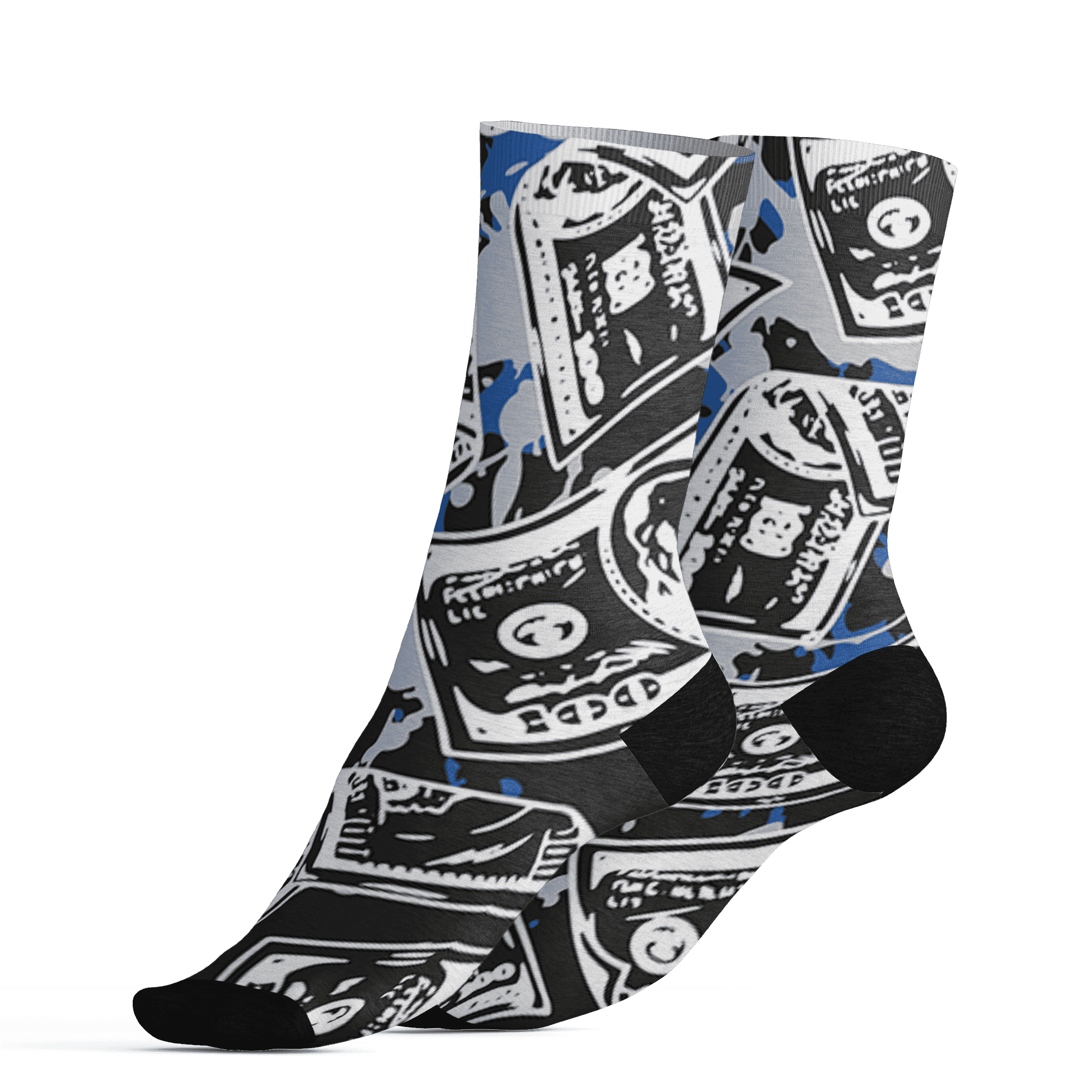 Low Space Jamz 11s Socks Match Money Motive BER 3D All-Over Print - NastyJamz