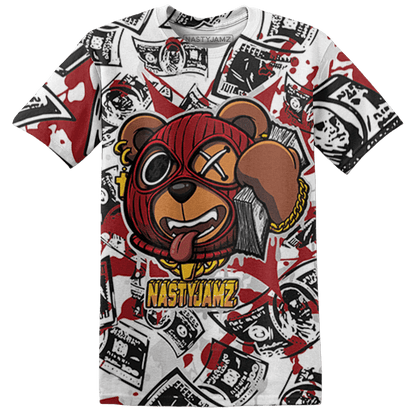 Retro Red Taxi 12s T Shirt Match Money Motive BER 3D All-Over Print - NastyJamz