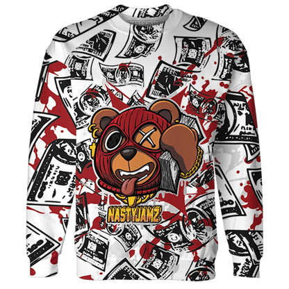 Retro Red Taxi 12s Sweatshirt Match Money Motive BER 3D All-Over Print - NastyJamz