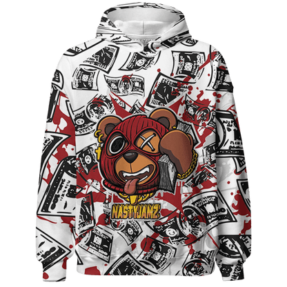 Retro Red Taxi 12s Hoodie Match Money Motive BER 3D All-Over Print - NastyJamz