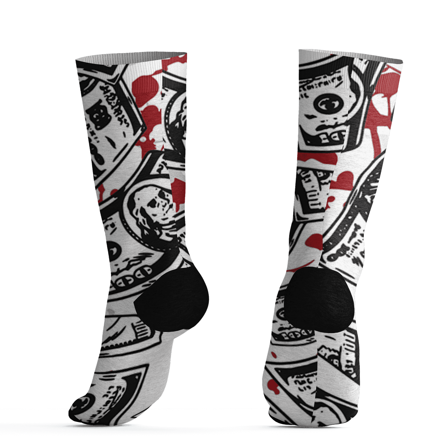Retro Red Taxi 12s Socks Match Money Motive BER 3D All-Over Print - NastyJamz