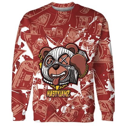 Dune Red 13s Sweatshirt Match Money Motive BER 3D All-Over Print - NastyJamz