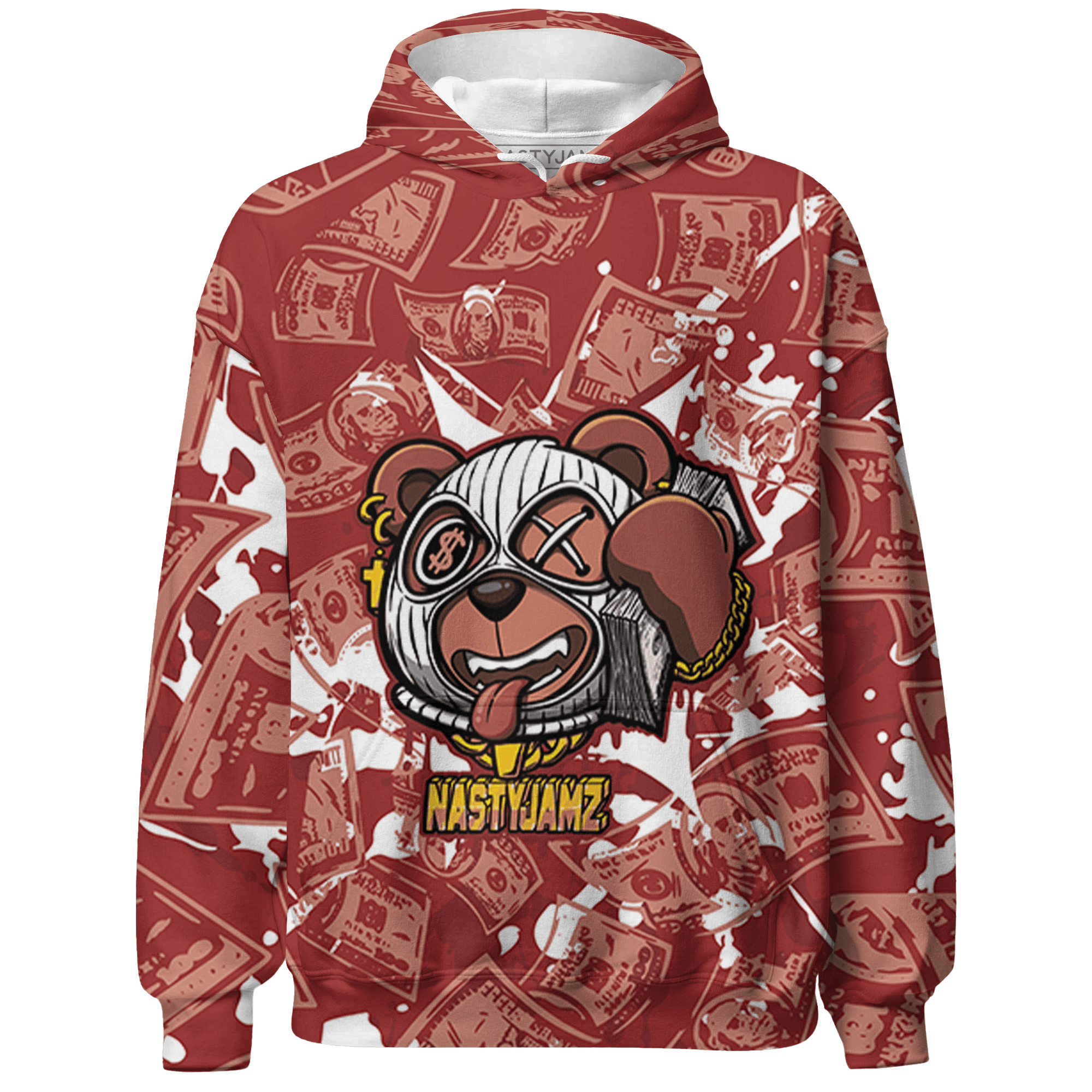 Dune Red 13s Hoodie Match Money Motive BER 3D All-Over Print - NastyJamz