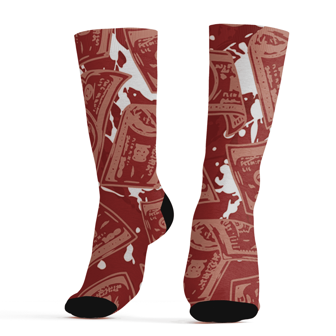 Dune Red 13s Socks Match Money Motive BER 3D All-Over Print - NastyJamz