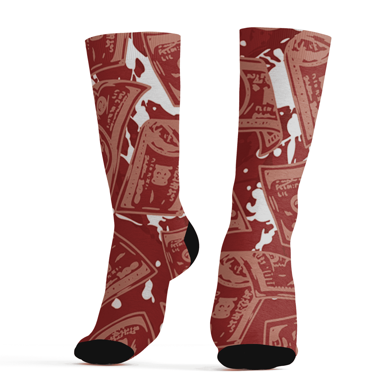 Dune Red 13s Socks Match Money Motive BER 3D All-Over Print - NastyJamz