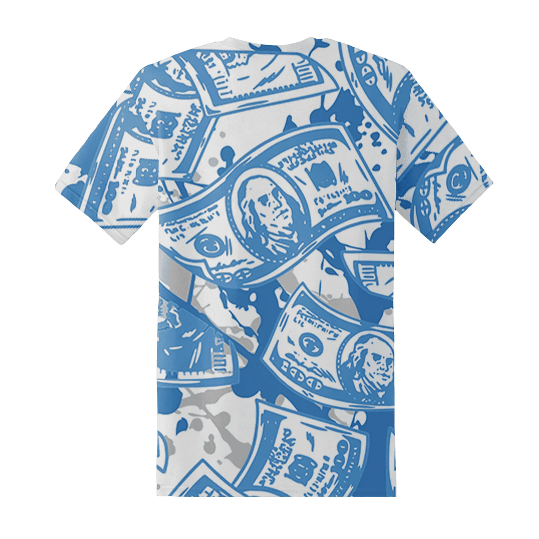 Carolina-Blue-Univercitii-17s-T-Shirt-Match-Money-Motive-BER-3D
