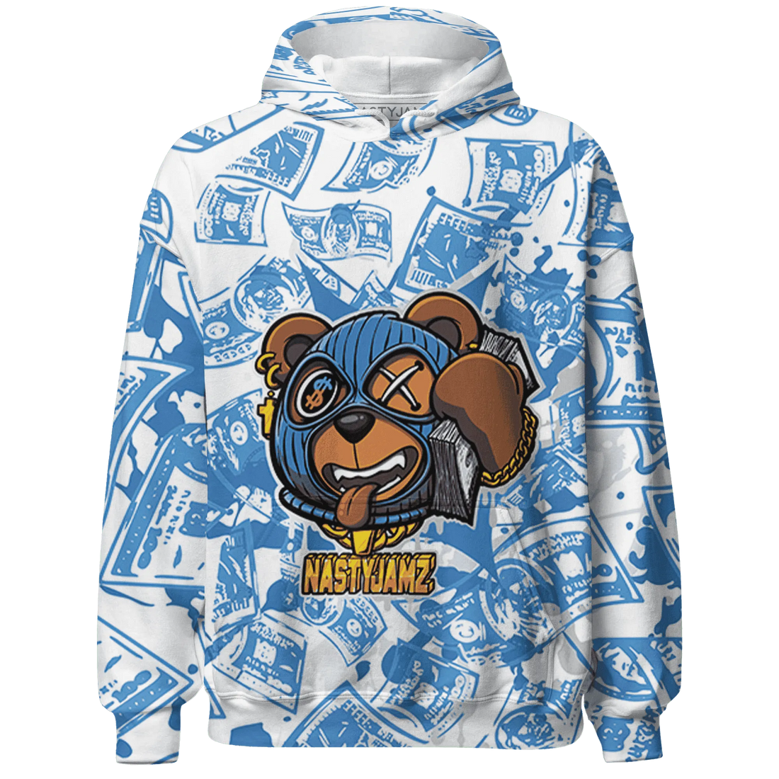 Carolina-Blue-Univercitii-17s-Hoodie-Match-Money-Motive-BER-3D