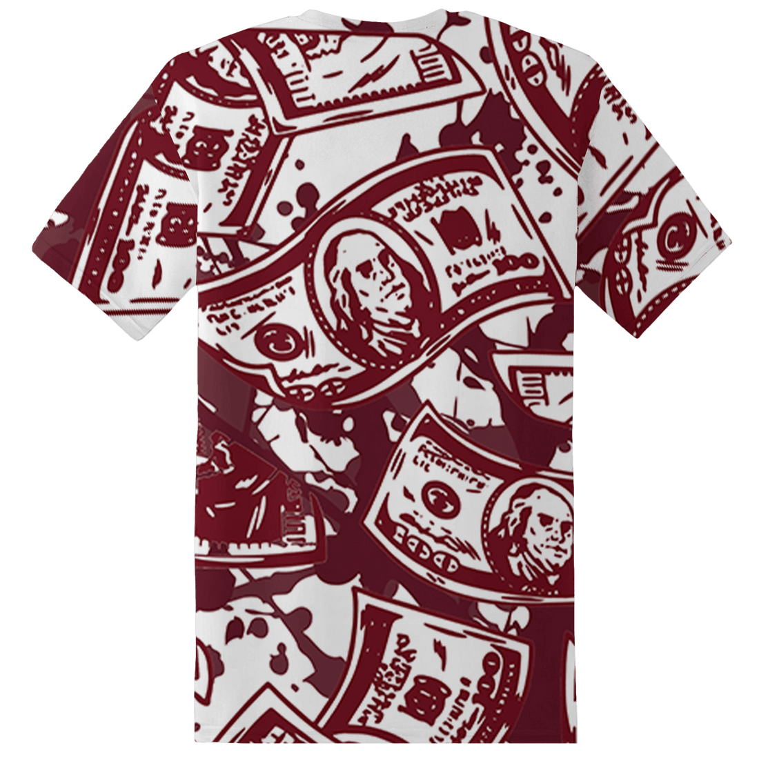 High White Team Red 1s T Shirt Match Money Motive BER 3D All-Over Print - NastyJamz