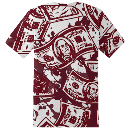 High White Team Red 1s T Shirt Match Money Motive BER 3D All-Over Print - NastyJamz