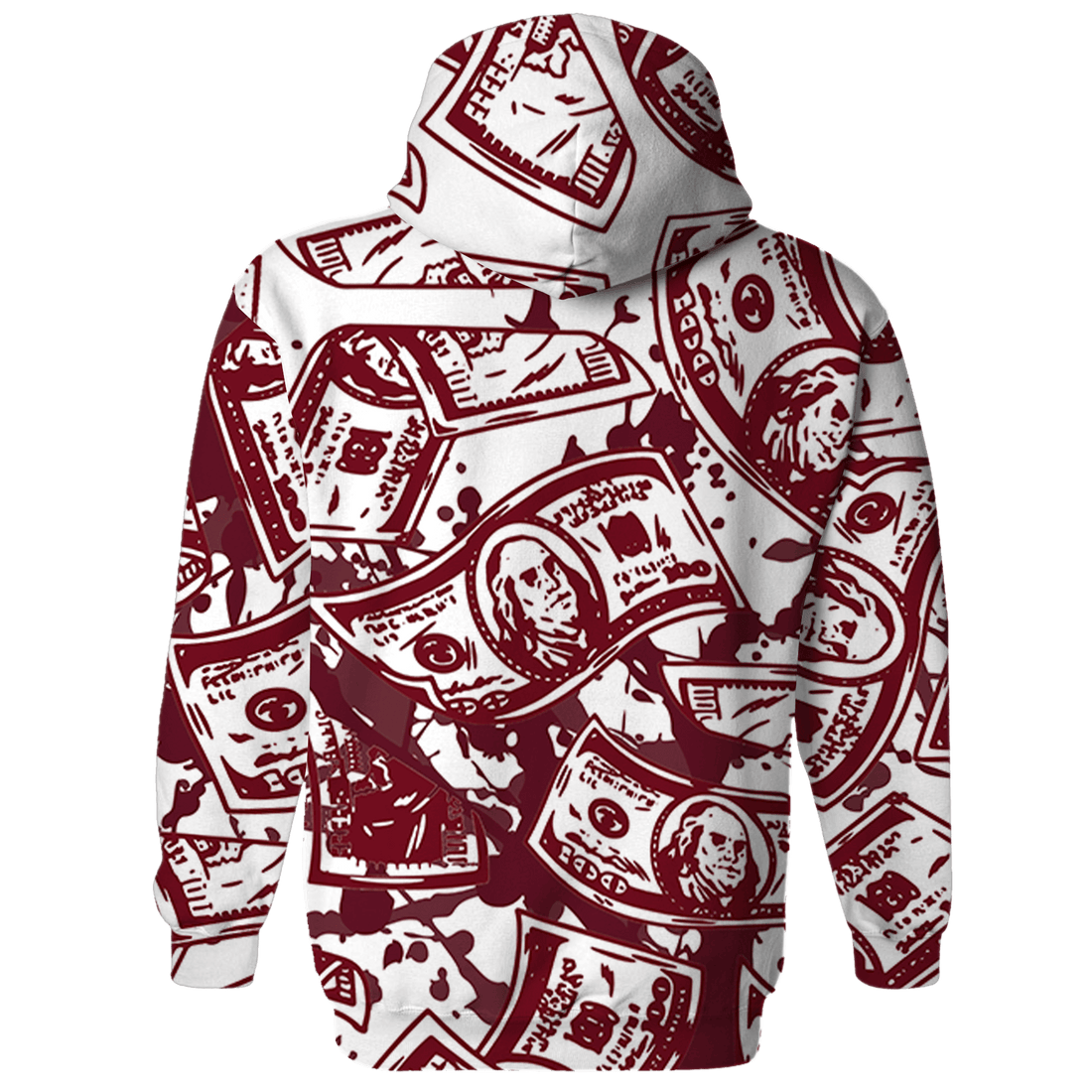 High White Team Red 1s Hoodie Match Money Motive BER 3D All-Over Print - NastyJamz