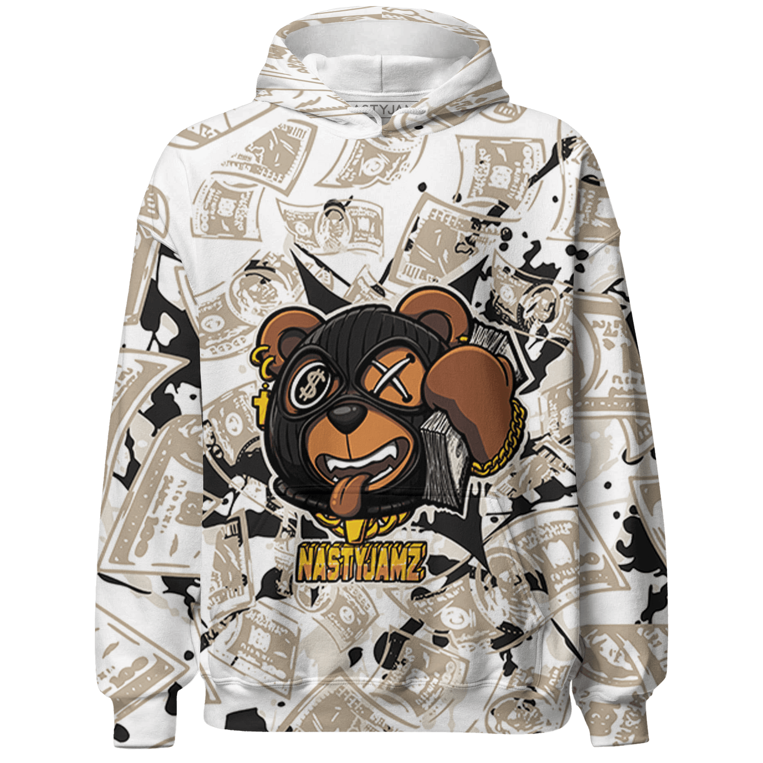 Latte 1s Hoodie Match Money Motive BER 3D All-Over Print - NastyJamz