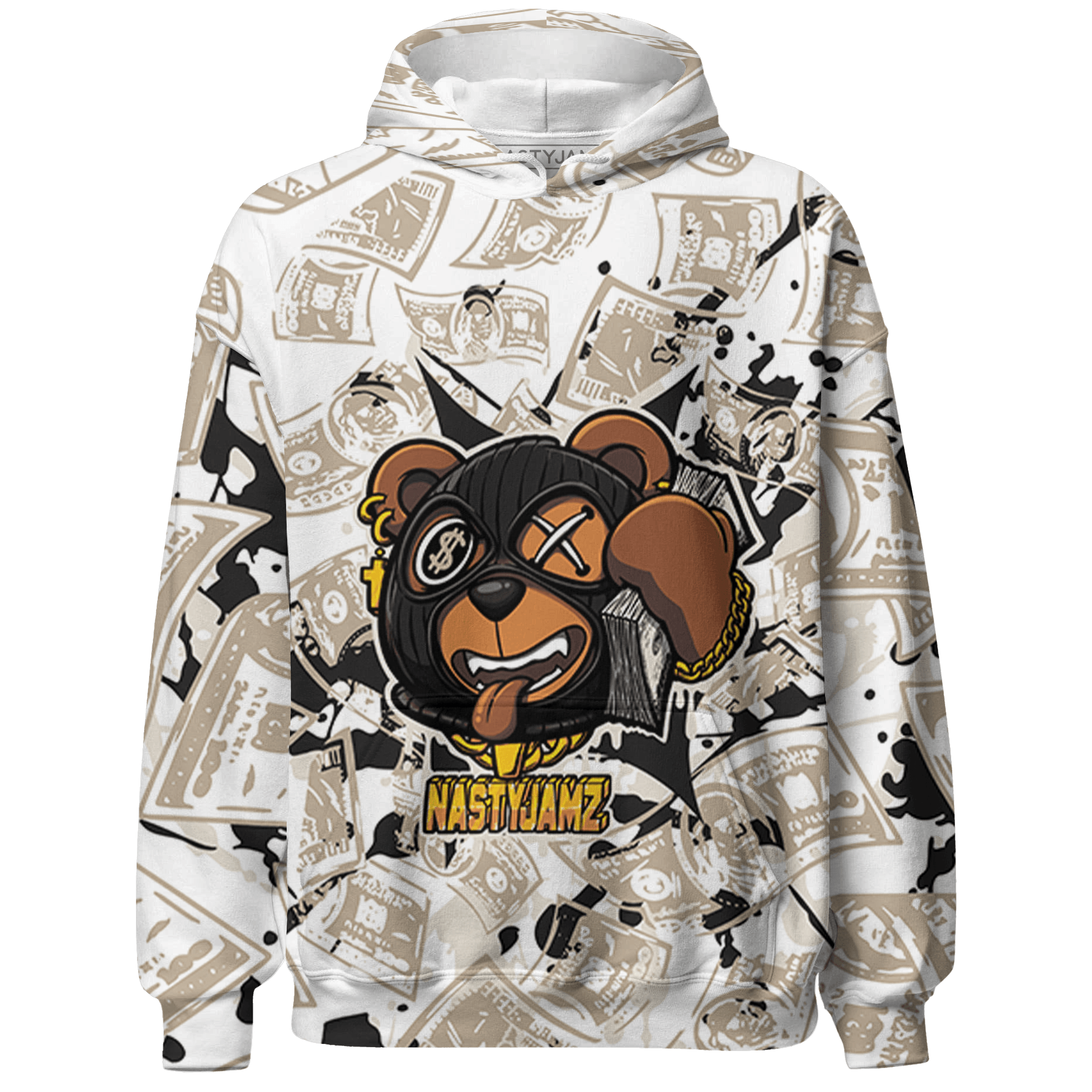 Latte 1s Hoodie Match Money Motive BER 3D All-Over Print - NastyJamz