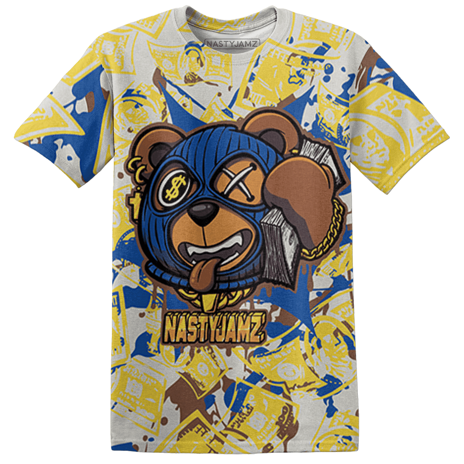 Low OG Canary TVSC 1s T Shirt Match Money Motive BER 3D All-Over Print - NastyJamz