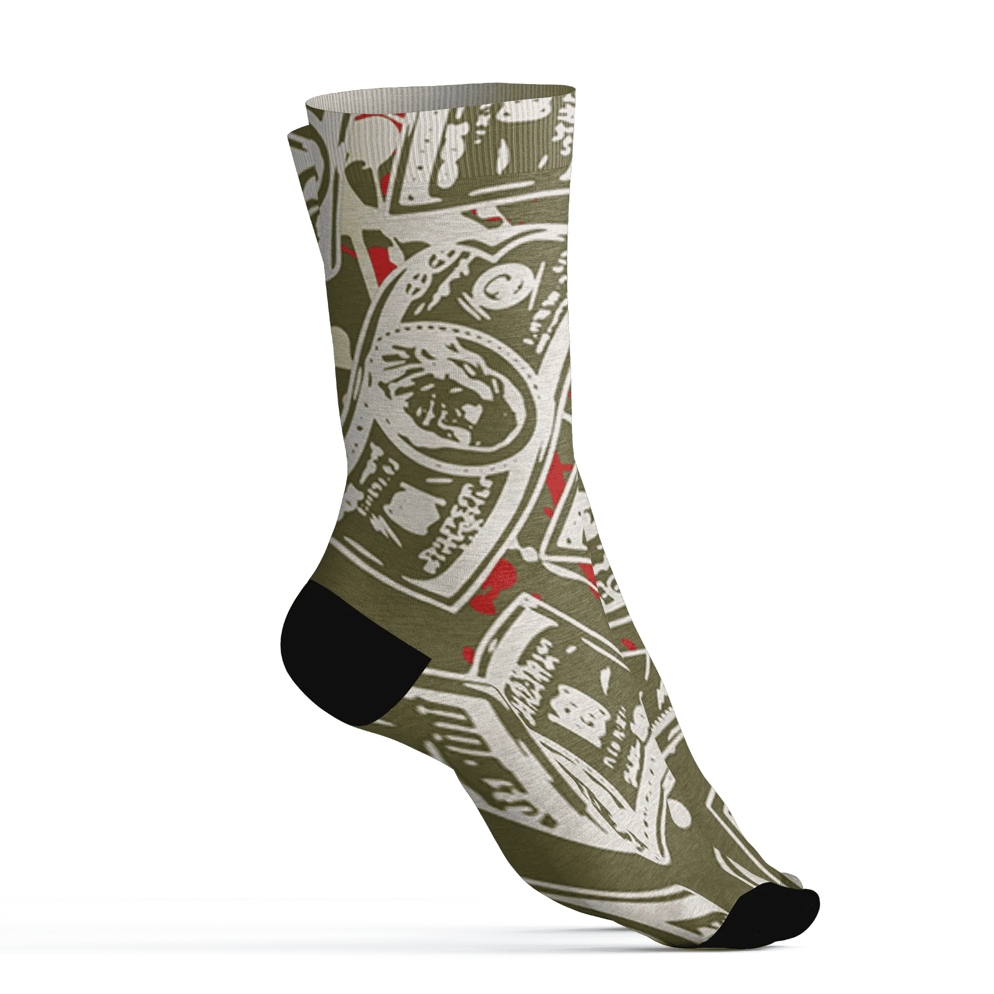 Medium-Olive-1s-Socks-Match-Money-Motive-BER-3D