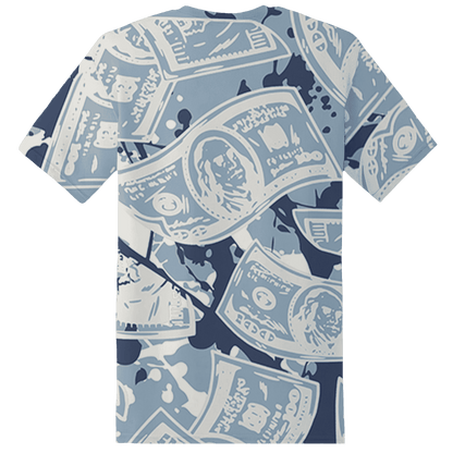 Mid Diffused Blue Grey 1s T Shirt Match Money Motive BER 3D All-Over Print - NastyJamz