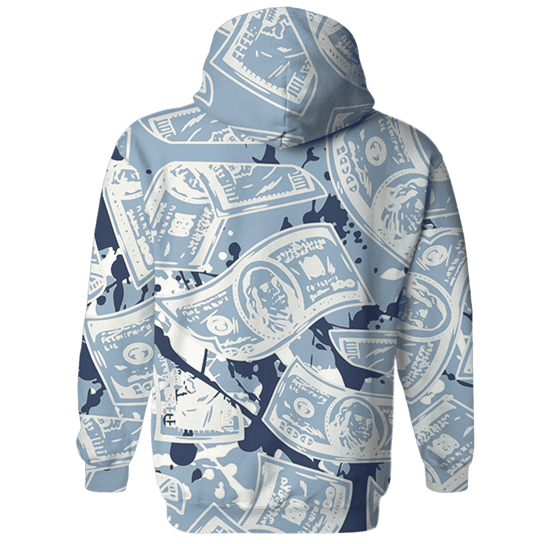 Mid Diffused Blue Grey 1s Hoodie Match Money Motive BER 3D All-Over Print - NastyJamz