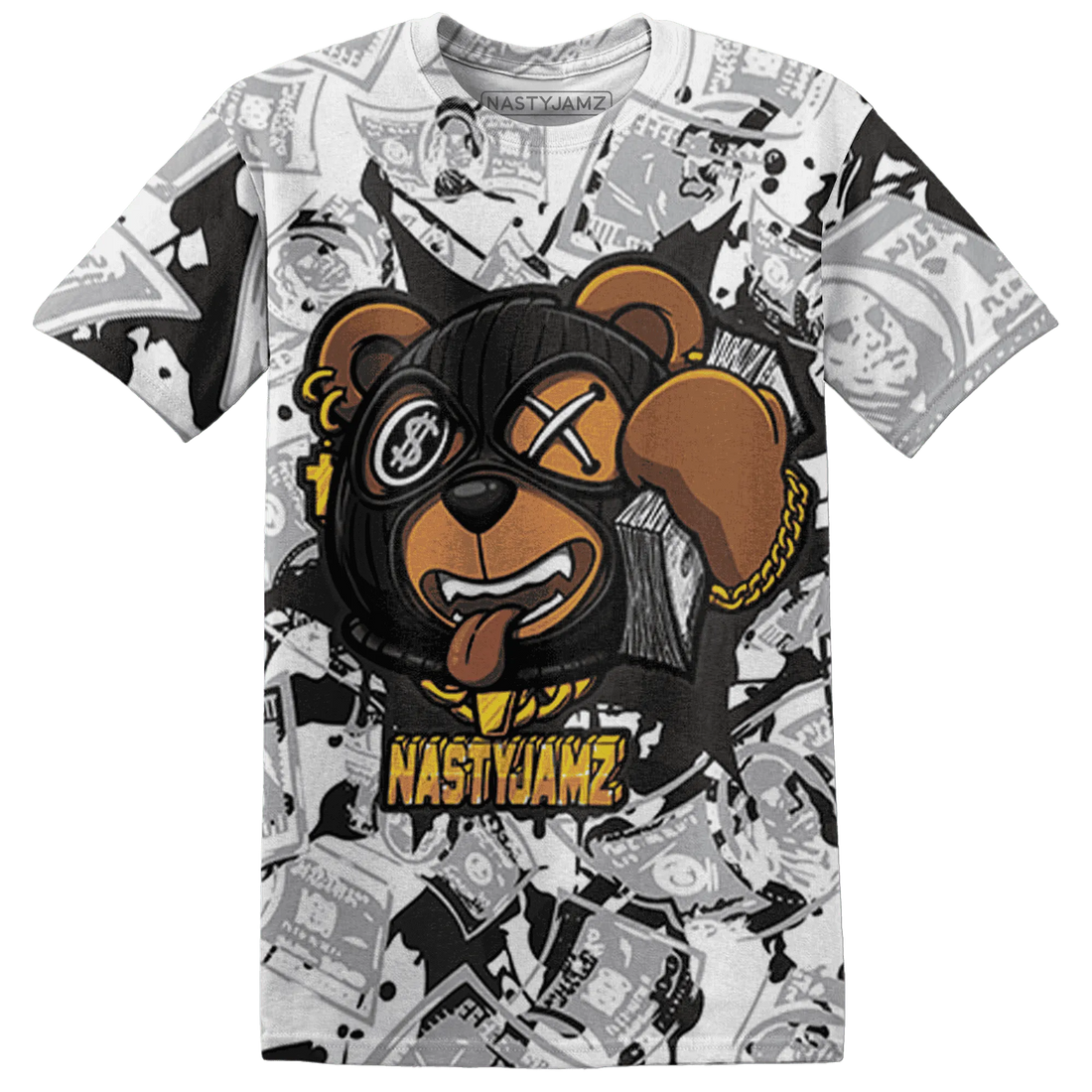 Wolf-Grey-1s-T-Shirt-Match-Money-Motive-BER-3D