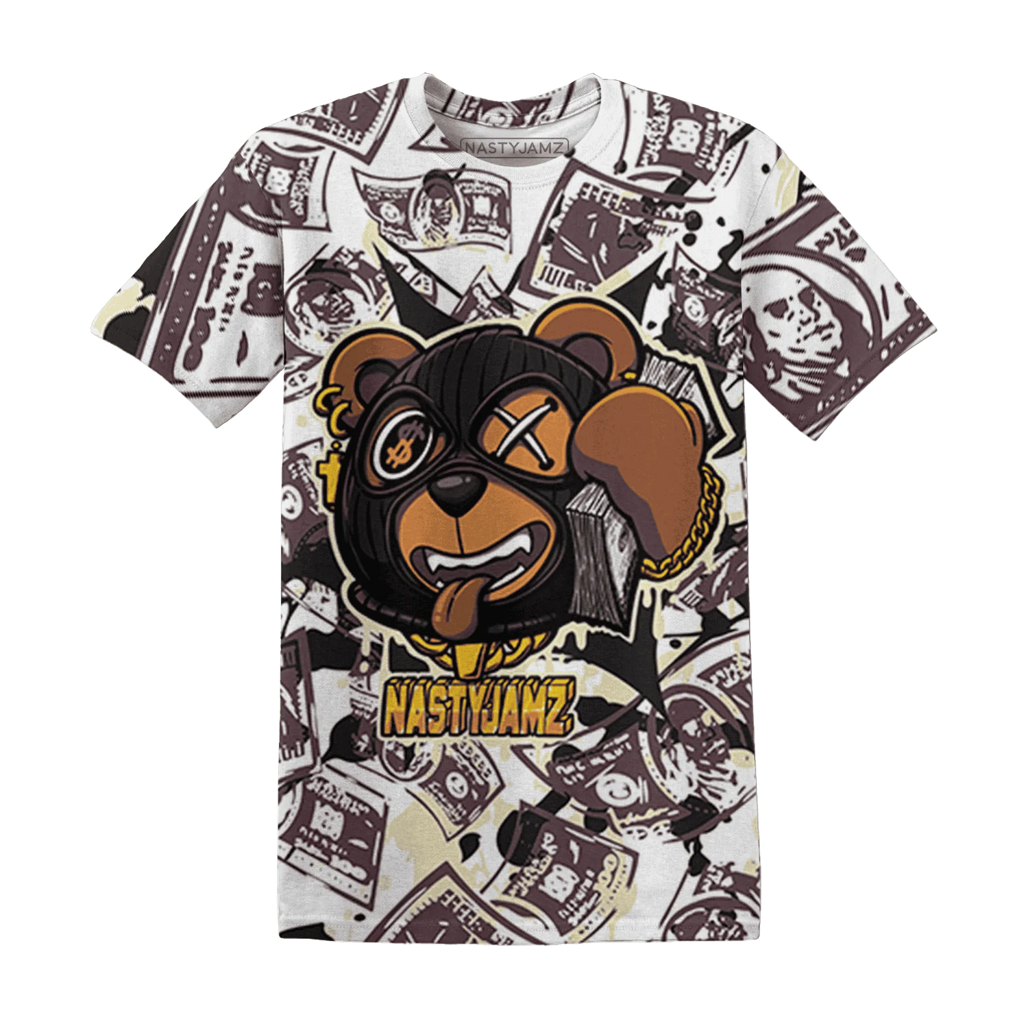 Burgundy-Crush-3s-T-Shirt-Match-Money-Motive-BER-3D