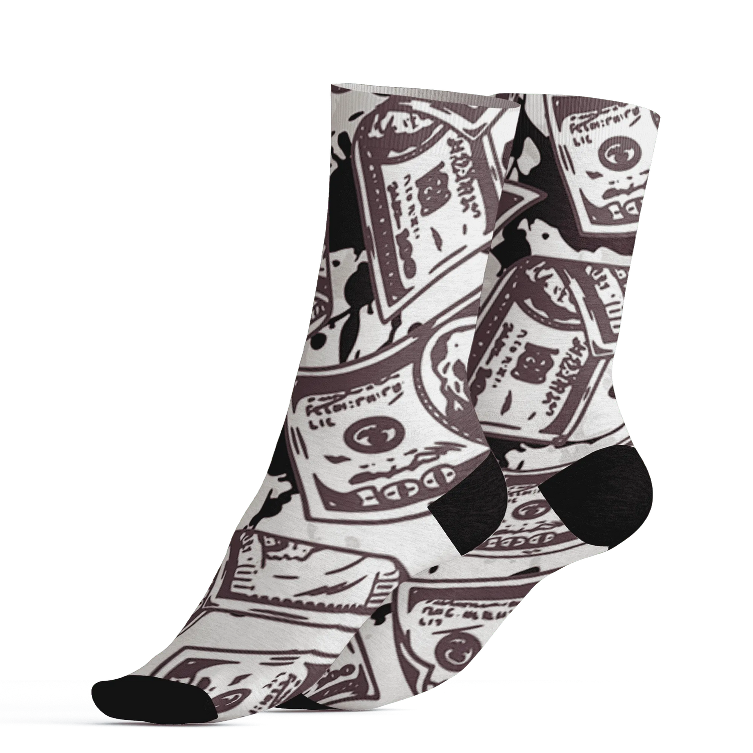 Burgundy-Crush-3s-Socks-Match-Money-Motive-BER-3D