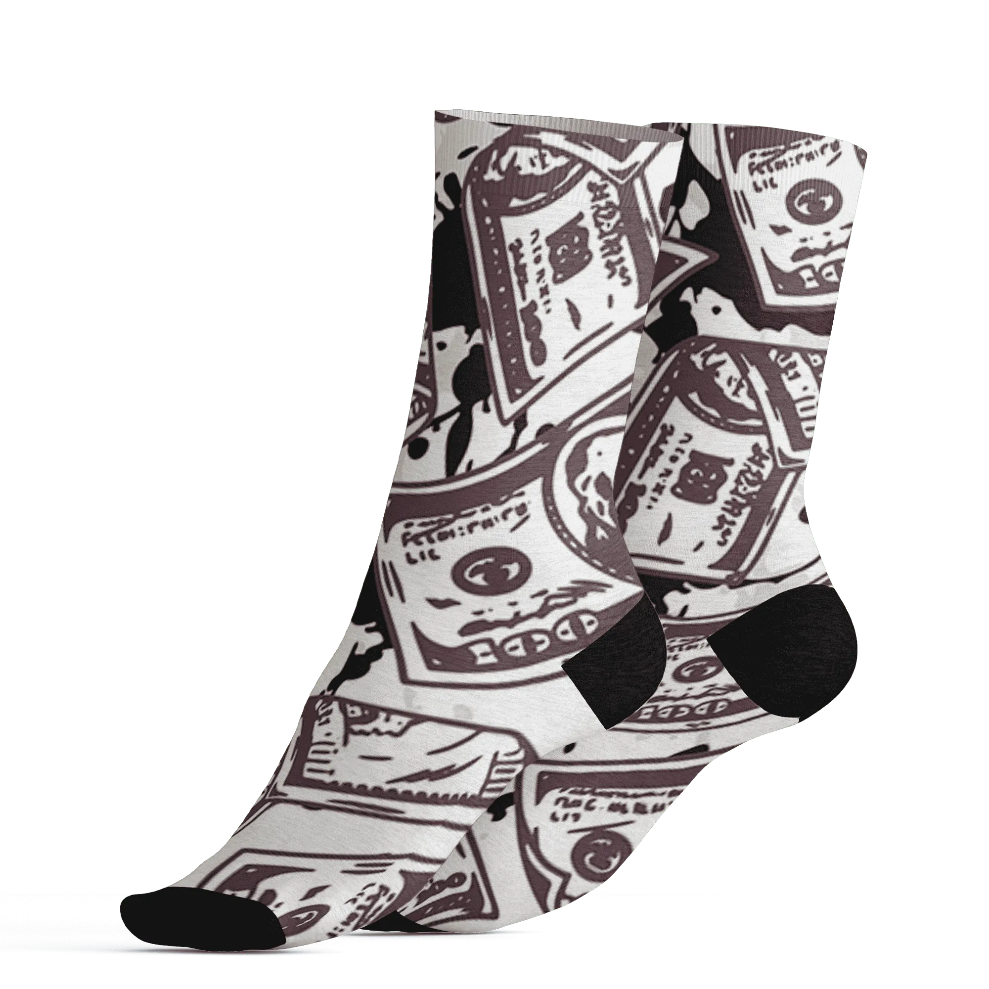 Burgundy-Crush-3s-Socks-Match-Money-Motive-BER-3D