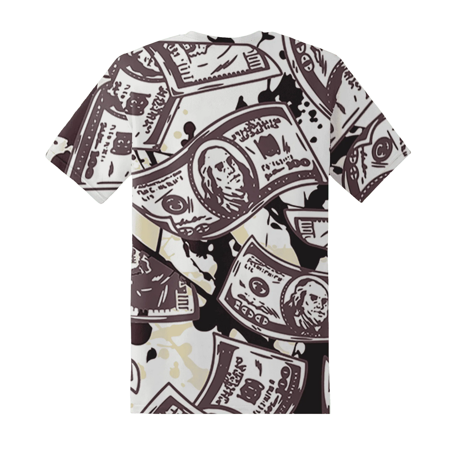 Burgundy-Crush-3s-T-Shirt-Match-Money-Motive-BER-3D